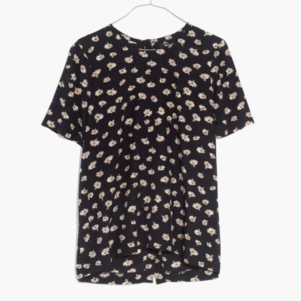 Madewell silk button-back top